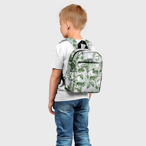 Детский рюкзак Цветы Белые Хосты / 3D-принт – фото 5