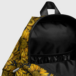 Детский рюкзак Цветы Подсолнечники, цвет: 3D-принт — фото 2