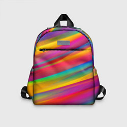 Детский рюкзак Красочный летний паттерн Цветные полосы, цвет: 3D-принт