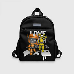 Детский рюкзак 3д роботы с подписью, цвет: 3D-принт