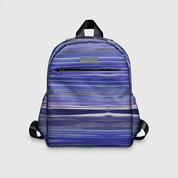 Детский рюкзак Абстрактный синий полосатый узор, цвет: 3D-принт