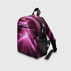 Детский рюкзак Неоновые лазеры во тьме - Розовый, цвет: 3D-принт — фото 2
