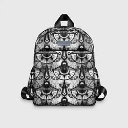 Детский рюкзак В черно-серых тонах геометрический узор, цвет: 3D-принт