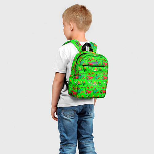 Детский рюкзак TEXTURE WITH DINOSAURS / 3D-принт – фото 5