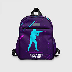Детский рюкзак Символ Counter Strike в неоновых цветах на темном