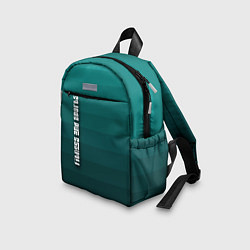 Детский рюкзак Fitness and sports Бирюзовый полосатый градиент, цвет: 3D-принт — фото 2