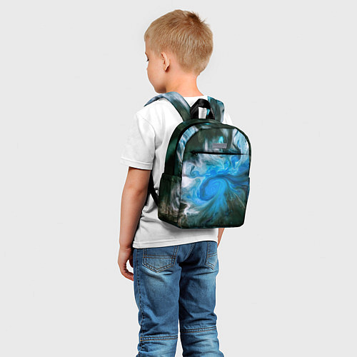 Детский рюкзак Неоновые краски - Синий / 3D-принт – фото 5