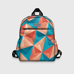 Детский рюкзак Розово-бирюзовая полигональ, цвет: 3D-принт