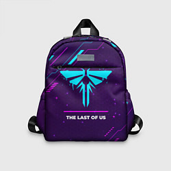 Детский рюкзак Символ The Last Of Us в неоновых цветах на темном, цвет: 3D-принт