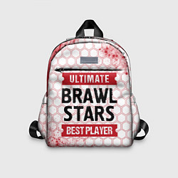Детский рюкзак Brawl Stars: красные таблички Best Player и Ultima