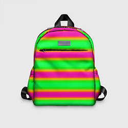 Детский рюкзак Зелено-малиновые мягкие размытые полосы, цвет: 3D-принт