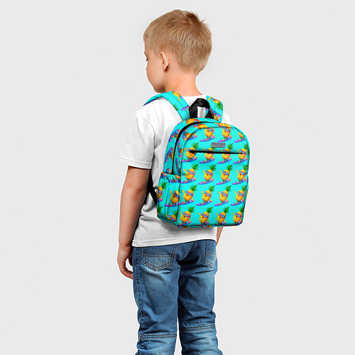 Детский рюкзак PINEAPPLE ON A SKATEBOARD / 3D-принт – фото 5