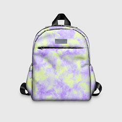 Детский рюкзак Нежный желто-фиолетовый тай дай, цвет: 3D-принт