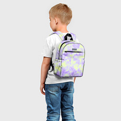 Детский рюкзак Нежный желто-фиолетовый тай дай, цвет: 3D-принт — фото 2