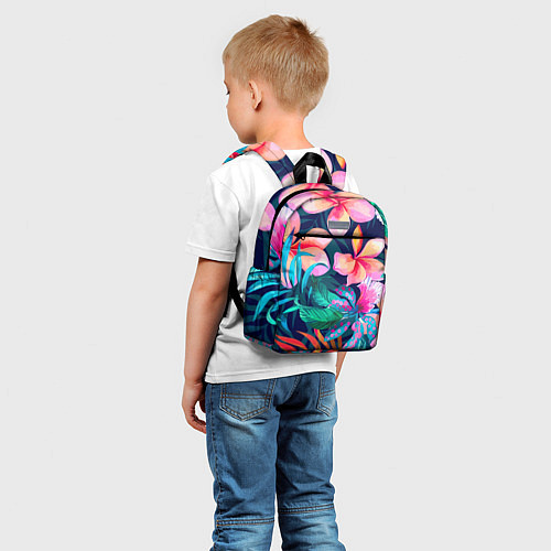 Детский рюкзак Яркие тропические цветы Лето / 3D-принт – фото 5