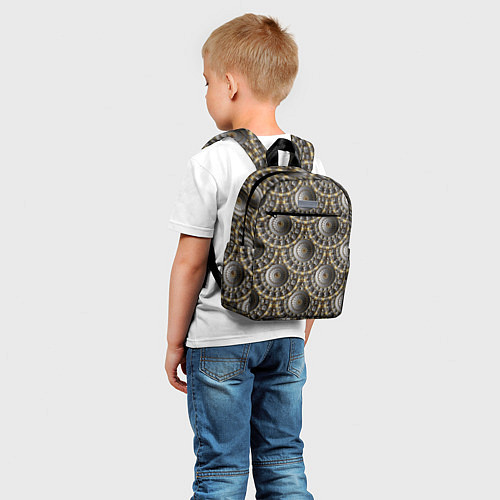 Детский рюкзак Круглые объемные узоры / 3D-принт – фото 5