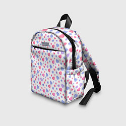 Детский рюкзак Милые карамельки-сердечки на белом, цвет: 3D-принт — фото 2