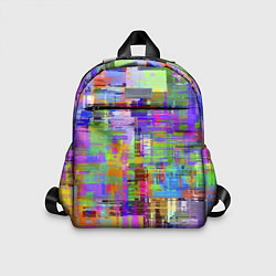 Детский рюкзак Красочный авангардный глитч Fashion trend, цвет: 3D-принт