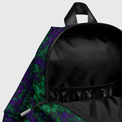 Детский рюкзак Marble texture purple green color, цвет: 3D-принт — фото 2