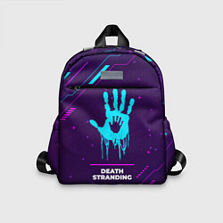 Детский рюкзак Символ Death Stranding в неоновых цветах на темном