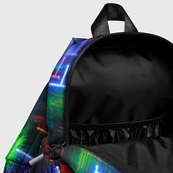 Детский рюкзак Неоновые знаки - Зелёный, цвет: 3D-принт — фото 2
