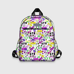 Детский рюкзак Разноцветные цифры и алфавит school, цвет: 3D-принт