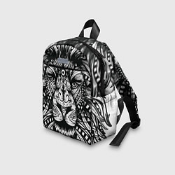 Детский рюкзак Черно белый Африканский Лев Black and White Lion, цвет: 3D-принт — фото 2