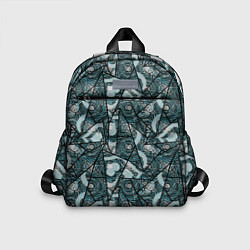 Детский рюкзак Гранжевый абстрактный узор на темно сером фоне