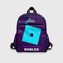 Детский рюкзак Символ Roblox в неоновых цветах на темном фоне