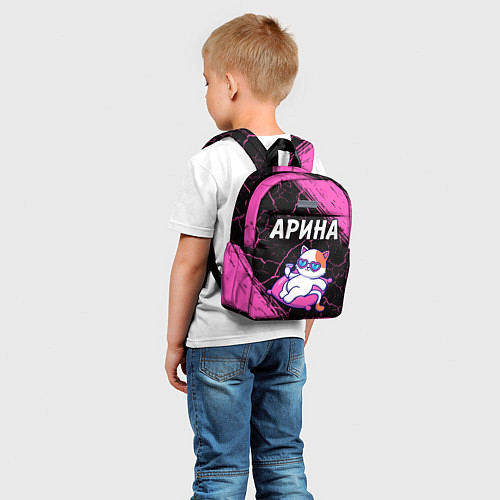 Детский рюкзак Арина - КОШЕЧКА - Краски / 3D-принт – фото 5