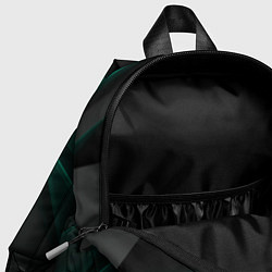Детский рюкзак Бирюзовый черный фон, цвет: 3D-принт — фото 2