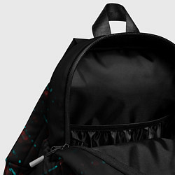 Детский рюкзак Hitman в стиле Glitch и Баги Графики на темном фон, цвет: 3D-принт — фото 2