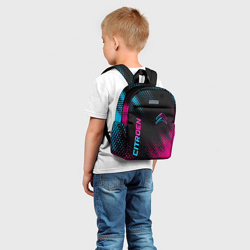 Детский рюкзак Citroen - Neon Gradient / 3D-принт – фото 5