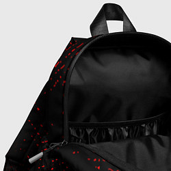 Детский рюкзак Символ Stray и краска вокруг на темном фоне, цвет: 3D-принт — фото 2