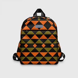 Детский рюкзак Геометрический узор черно-оранжевые фигуры