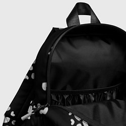 Детский рюкзак Серые сердца на черном фоне, цвет: 3D-принт — фото 2