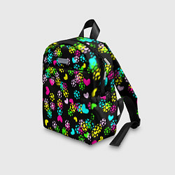 Детский рюкзак Весна в сердцах на черном фоне, цвет: 3D-принт — фото 2
