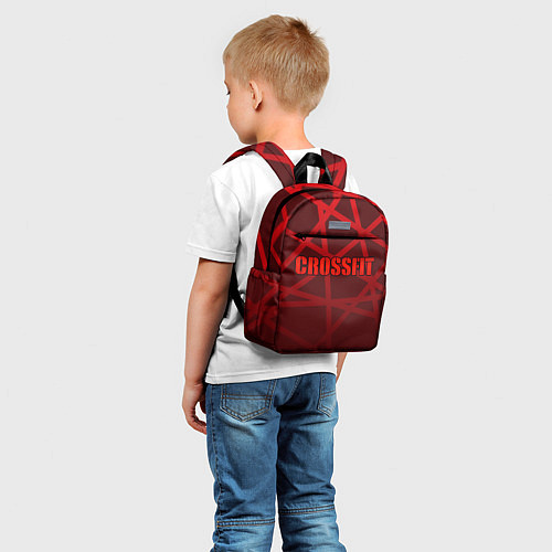 Детский рюкзак CROSSFIT - КРАСНЫЕ ЛИНИИ / 3D-принт – фото 5