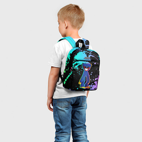 Детский рюкзак Poppy Playtime Хагги Вагги разноцветный неон / 3D-принт – фото 5