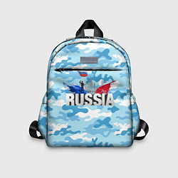 Детский рюкзак Russia: синий камфуляж, цвет: 3D-принт