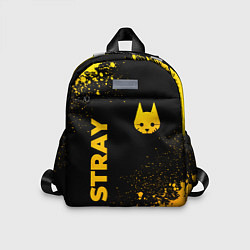 Детский рюкзак Stray - gold gradient: символ и надпись вертикальн, цвет: 3D-принт