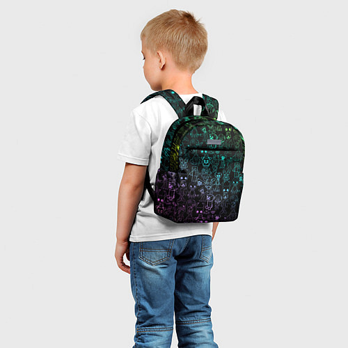Детский рюкзак Персонажи из разных игр неон / 3D-принт – фото 5