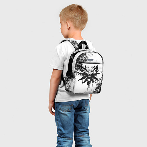 Детский рюкзак The Witcher логотип и краска / 3D-принт – фото 5