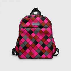 Детский рюкзак Розово-красный геометрический узор