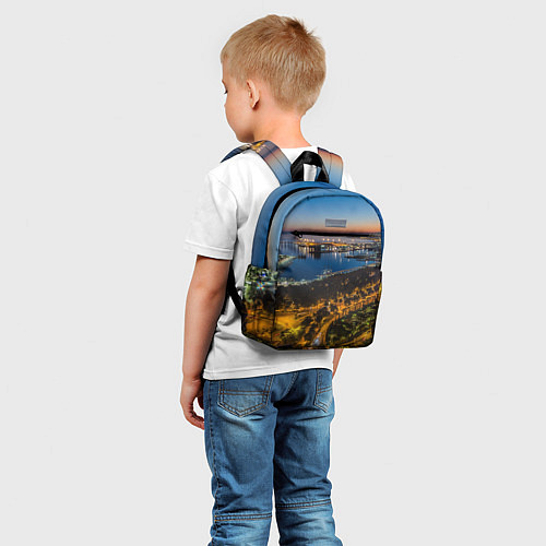 Детский рюкзак Ночной город с высоты / 3D-принт – фото 5