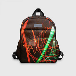 Детский рюкзак Абстрактные улица и зелёно-красные лучи