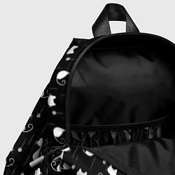 Детский рюкзак Чёрные Коты С Клубками Шерсти, цвет: 3D-принт — фото 2