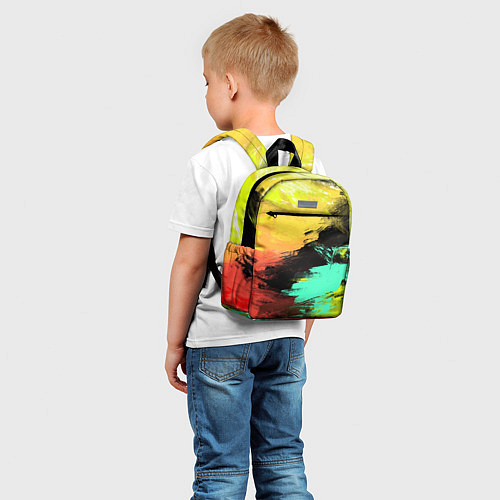 Детский рюкзак Яркий красочный гранж / 3D-принт – фото 5