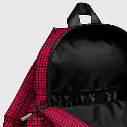 Детский рюкзак Черно-красная мелкая клетка, цвет: 3D-принт — фото 2