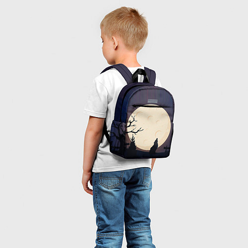 Детский рюкзак Волчица и луна / 3D-принт – фото 5